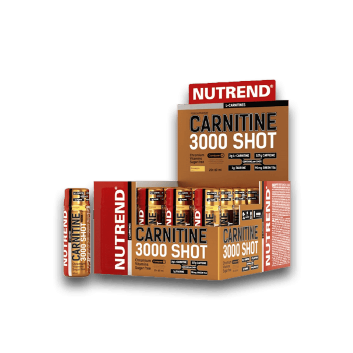 NUTREND Carnitine Shot 3000 20 x 60 мл
L-карнитин - Image 1