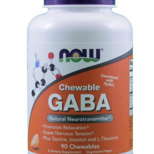 NOW - GABA 250 mg - 90 chewable tablets