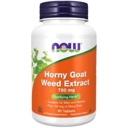 NOW - Horny Goat Weed Extract 750 МГ - 90 Таблетки