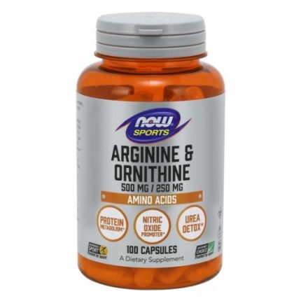 NOW Sports - Arginine & Ornithine 500/250 МГ - 100 Капсули